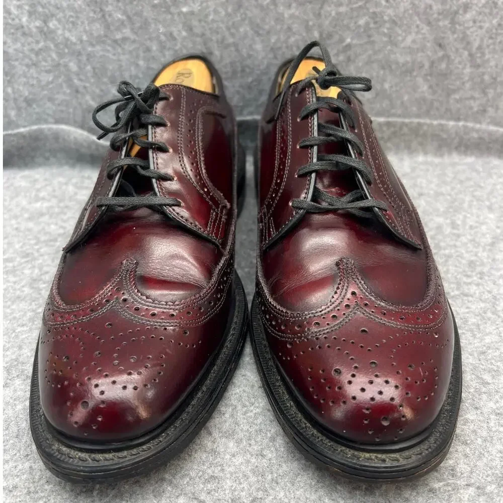O'Sullivan Vintage Executive Wingtip Brogue Leather Oxford Dress Shoe Men 9.5